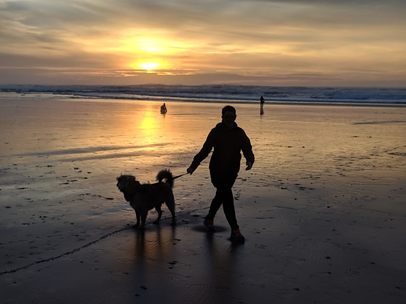 Katie & Otis at Rockaway Beach, OR